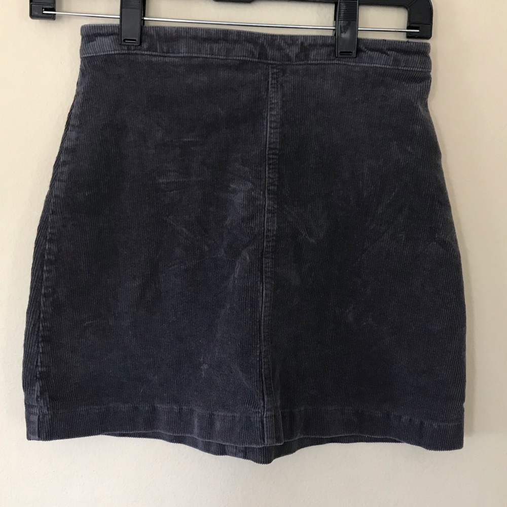 Gray Corduroy Skirt
